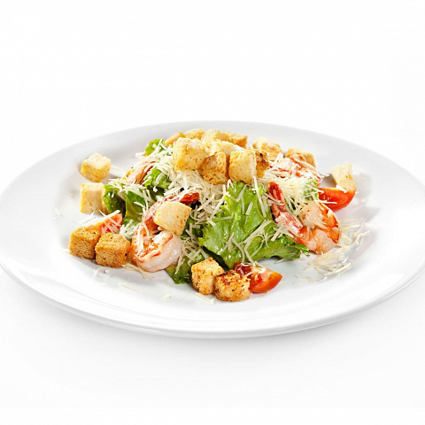 Салат Цезарь с креветками