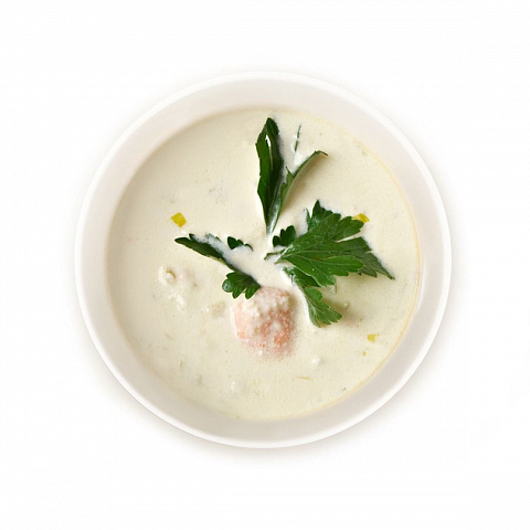 Сливочный суп с лососем